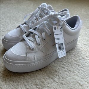 Adidas Bravada 2.0 Women's White Platform Sneakers, size 8